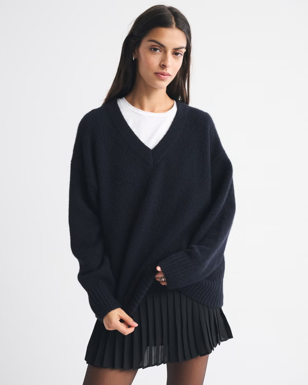 Women's Dad V-Neck Sweater | Women's | Abercrombie.com | Abercrombie & Fitch (US)