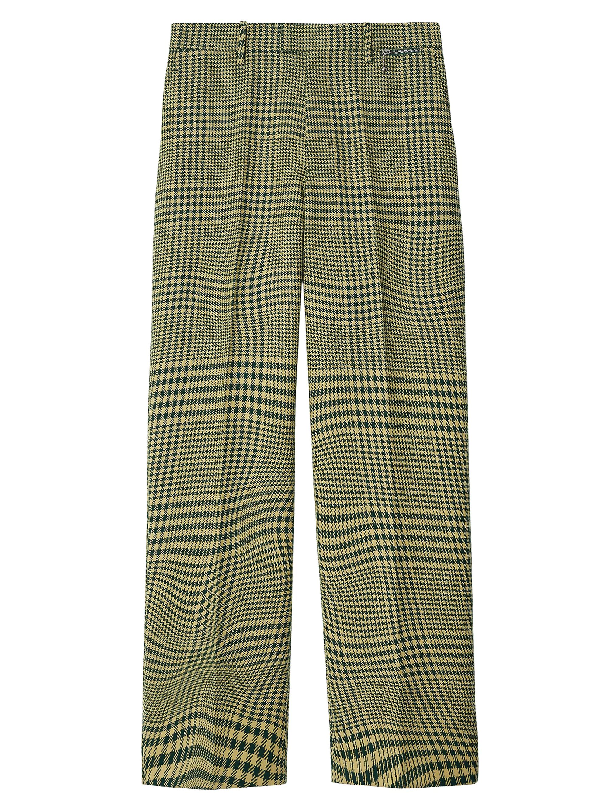 BurberryWarped Houndstooth Wool Trousers | Saks Fifth Avenue