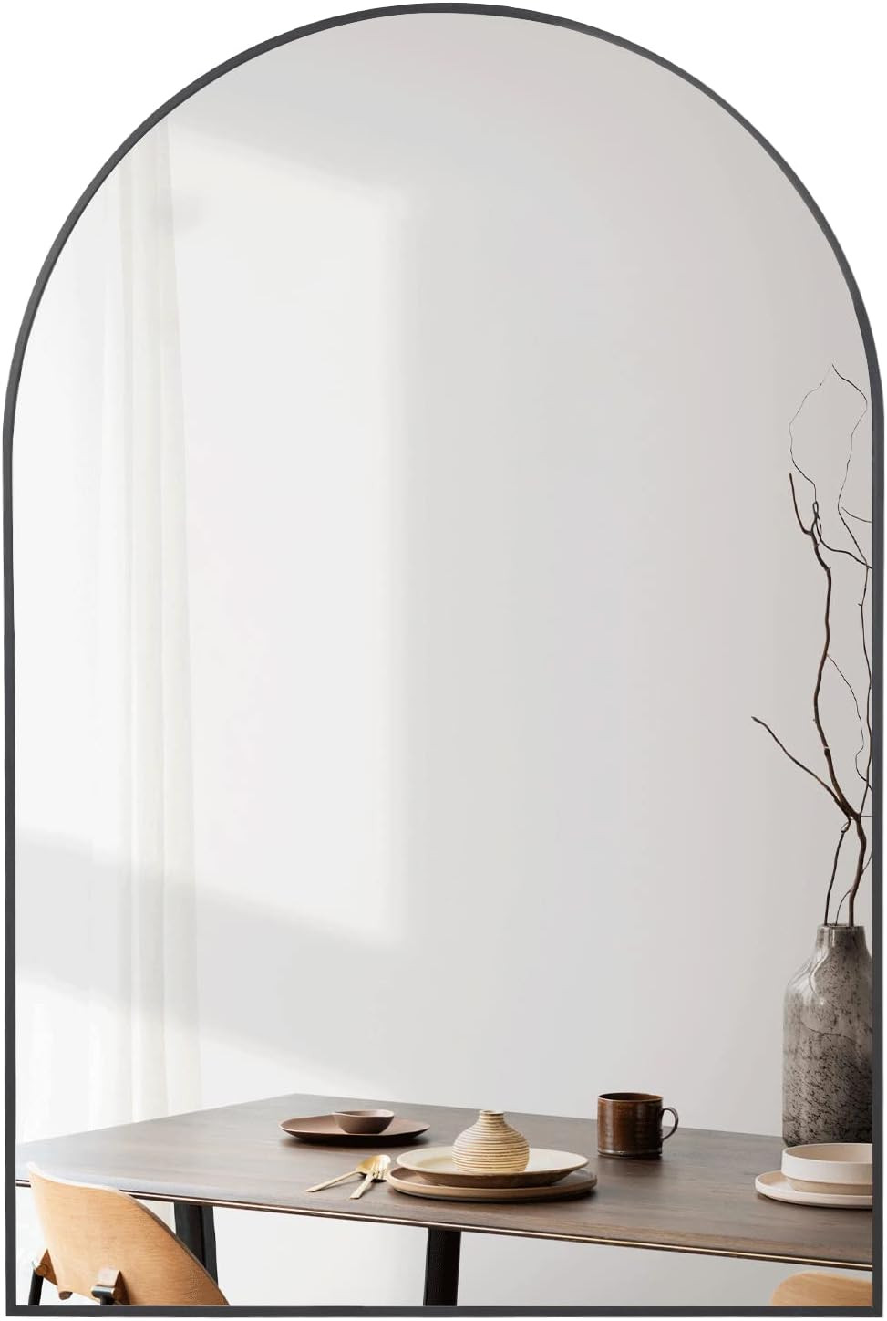 NUTTUTO Arched Mirror, 20"x28" Black,Vanity Mirror for Wall, Arched Decorative Mirror, Metal Fram... | Amazon (US)