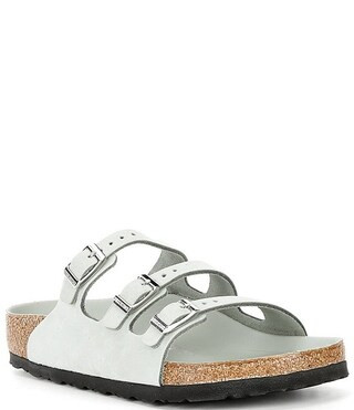 Birkenstock Women's Florida Nubuck Triple Strap Slide Sandals | Dillard's | Dillard's