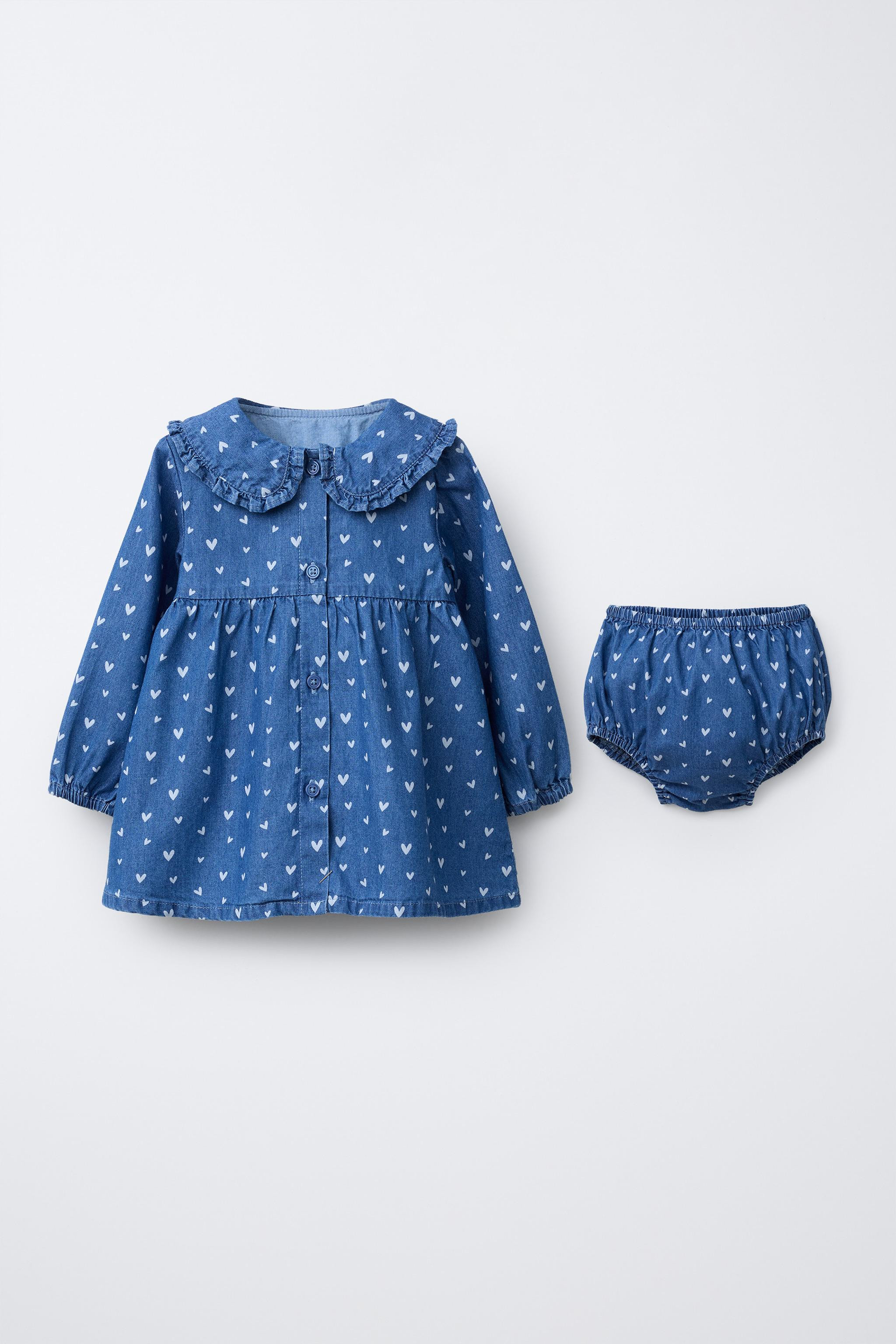 HEART DENIM DRESS AND PANTIES | Zara US