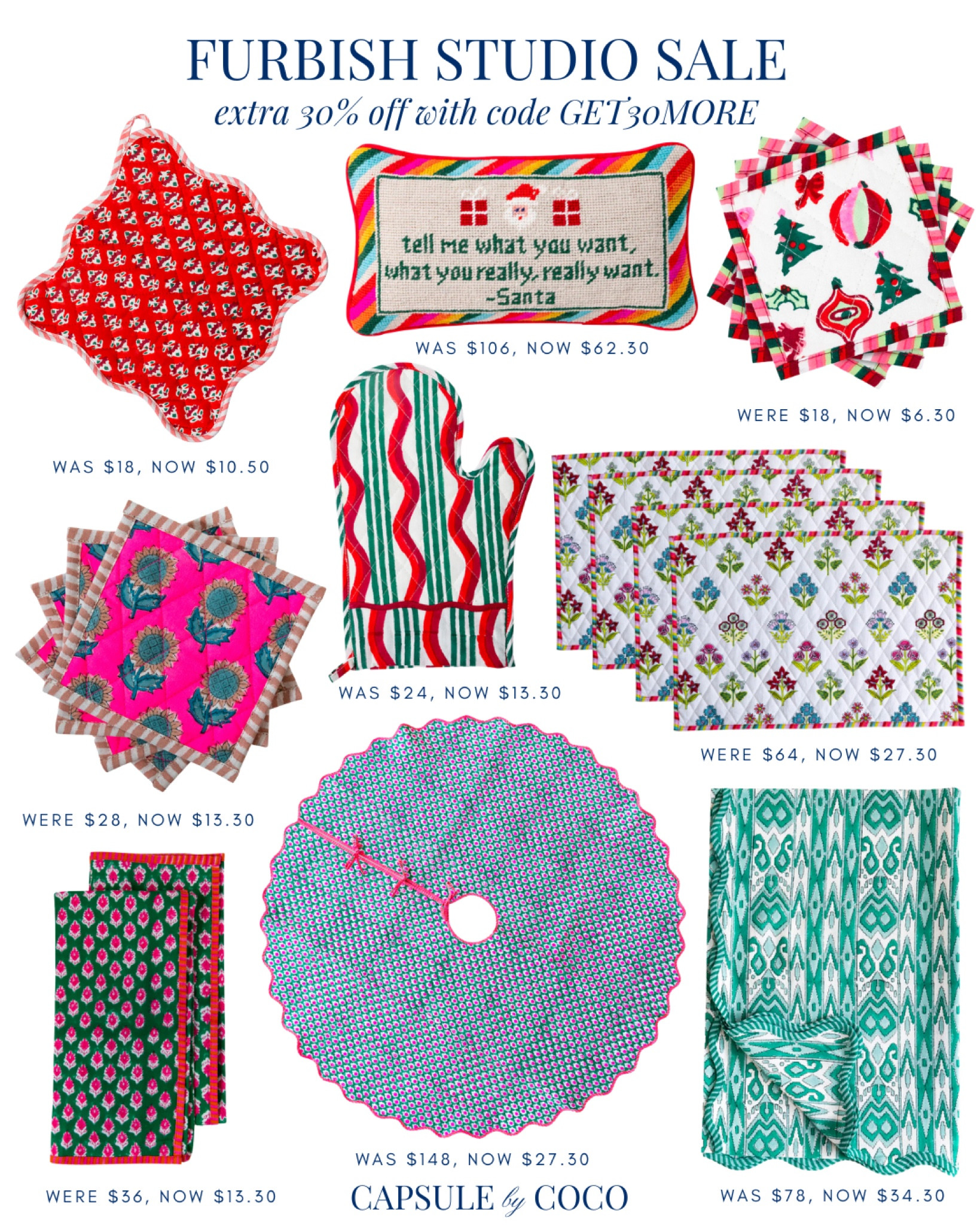 FURBISH STUDIO SALE! Use code GET30MORE for an extra 30% off sale!

#LTKsalealert