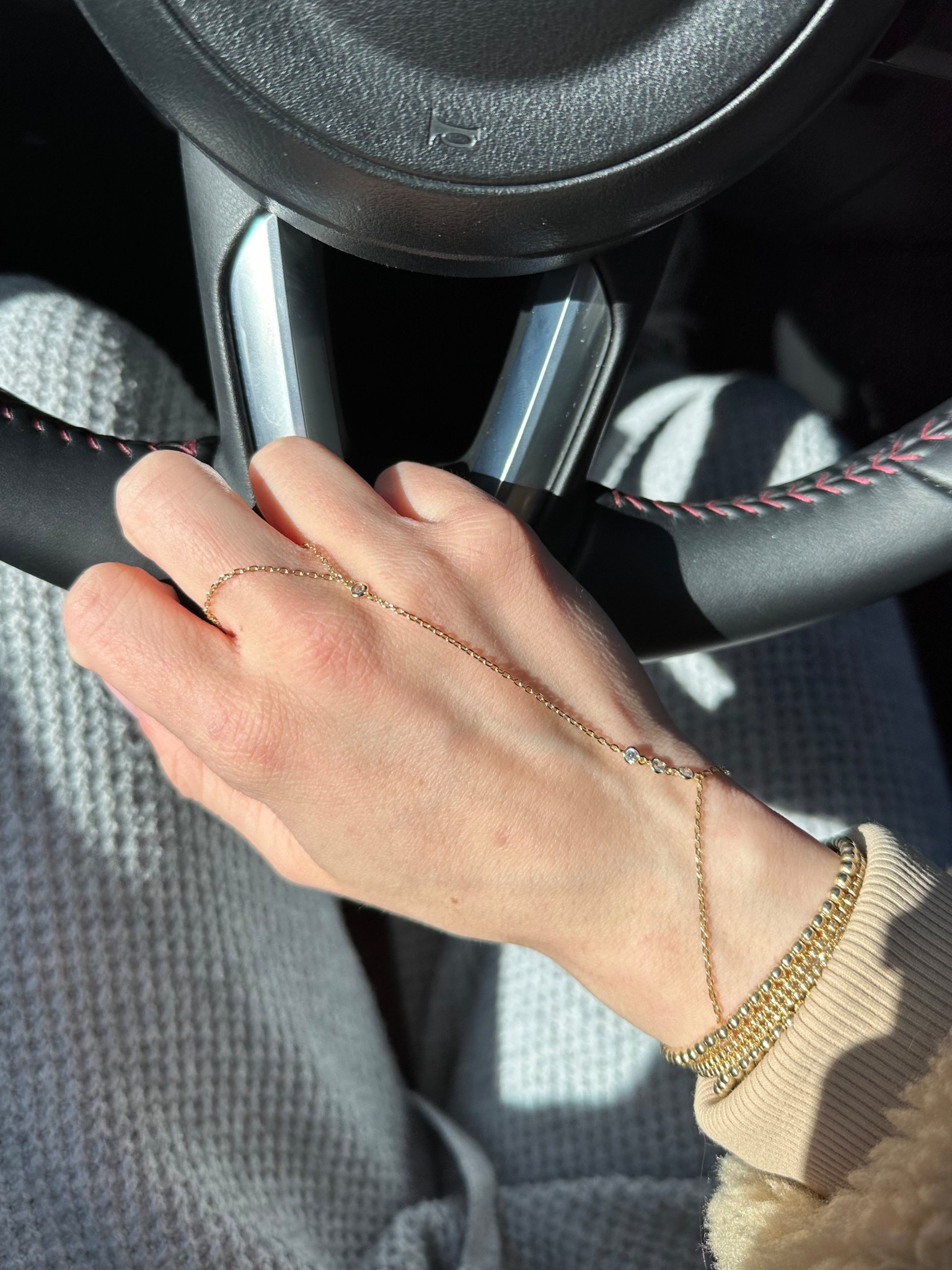 Obsessed with this hand chain! ✨ beaded bracelets are Karen lazar 2mm & 3 mm! 

#LTKFindsUnder50 #LTKStyleTip