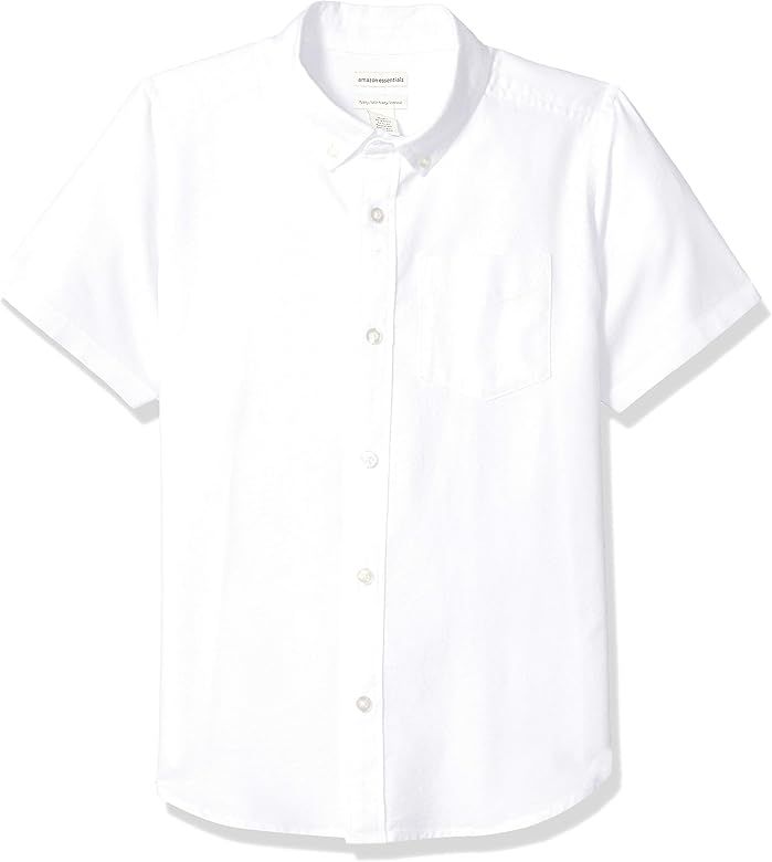 Amazon Essentials Boys' Kids Uniform Short-Sleeve Woven Oxford Button-Down Shirts | Amazon (US)