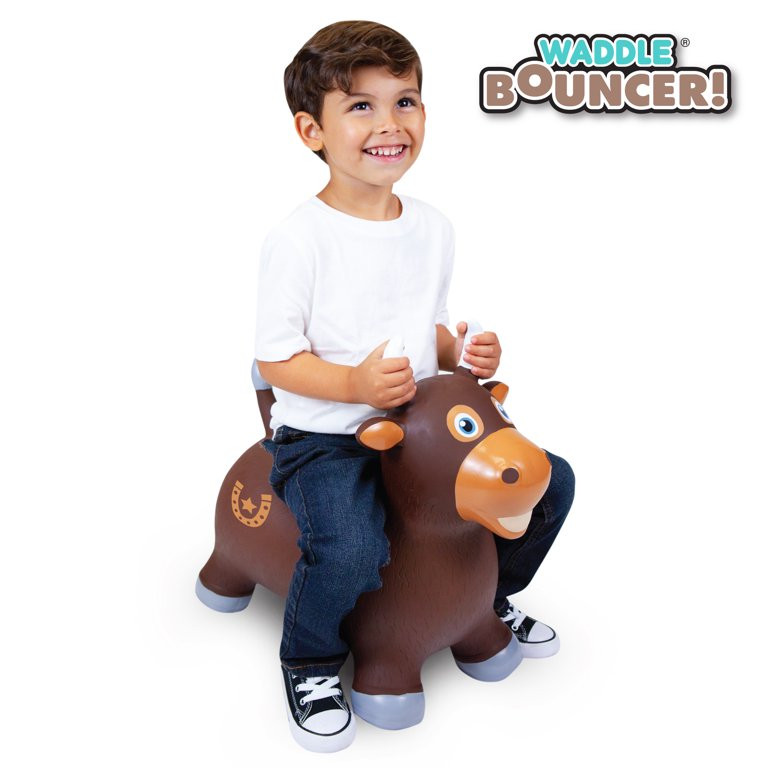 Waddle Hip Hoppers Bouncy Inflatable Hopping Animal Bouncer, Ages 5+, Up to 250 Lbs, Bull | Walmart (US)