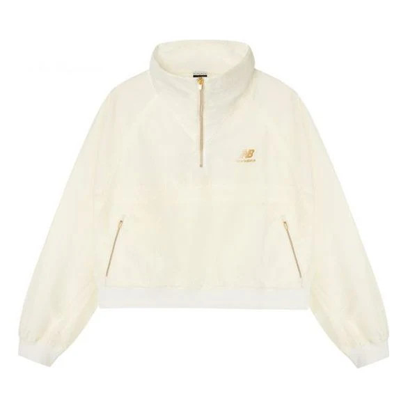 New Balance(WMNS) New Balance Stand Collar Casual Jacket Creamy White | KICKS CREW