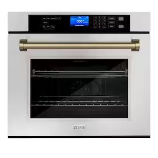 30 in. Electric Single Wall Oven with Self Clean and True Convection in Stainless Steel and Champ... | The Home Depot