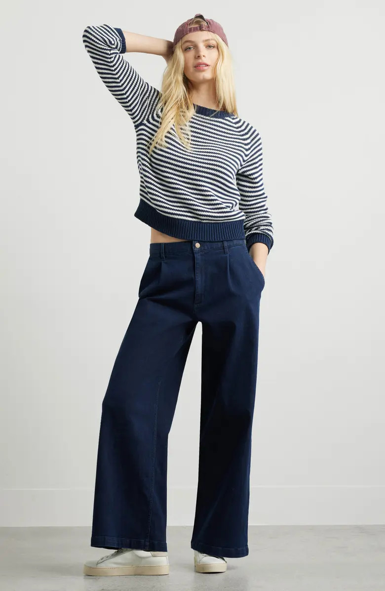 Stripe Pima Cotton Sweater | Nordstrom