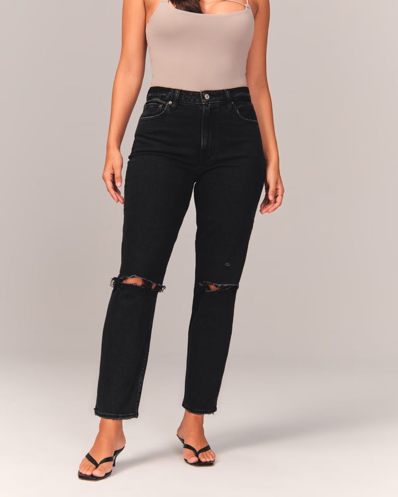 Curve Love High Rise Mom Jeans | Abercrombie & Fitch (US)