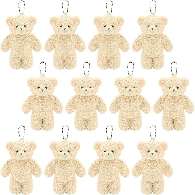 12 Pack Brown Mini Teddy Bears 4.7 inch Tiny Soft Stuffed Teddy Bear Small Plush Bears Bulk for B... | Amazon (US)