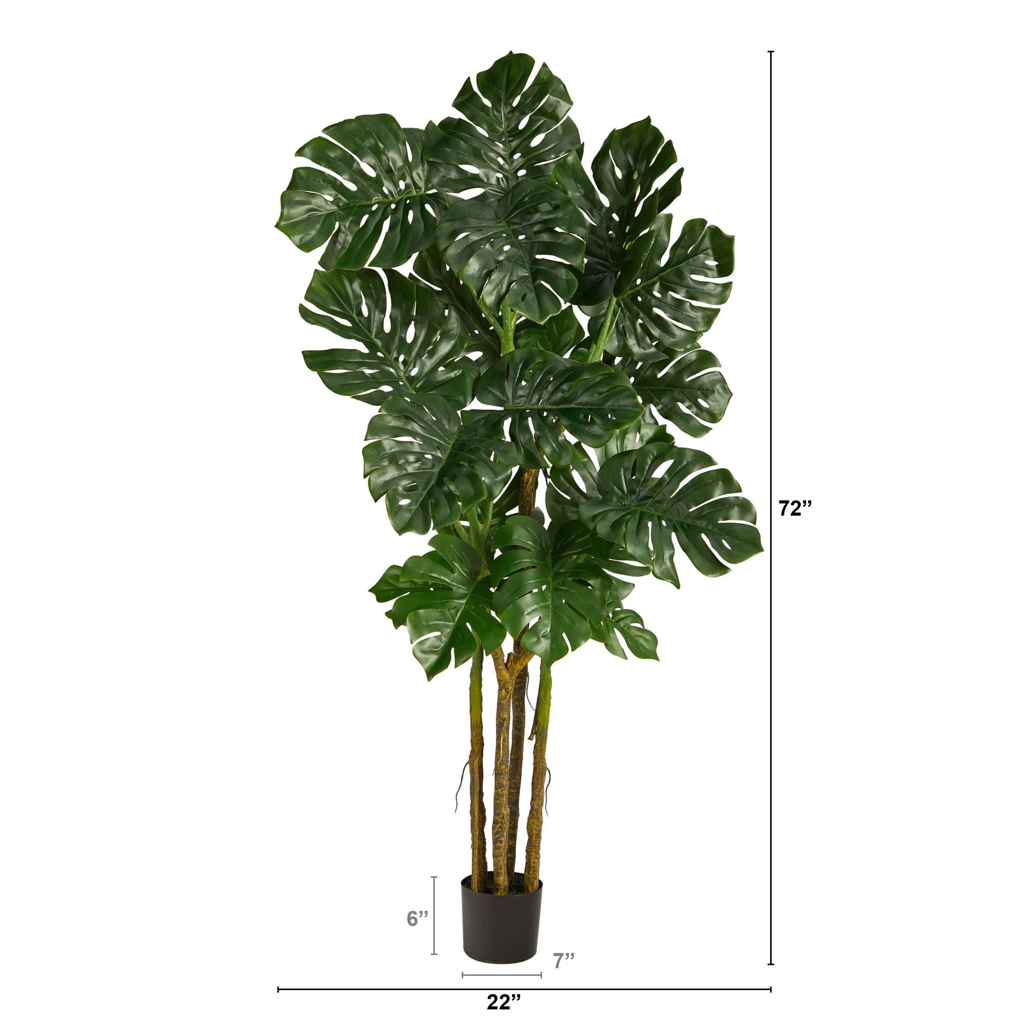 6’ Monstera Tree Artificial | Nearly Natural | Nearly Natural