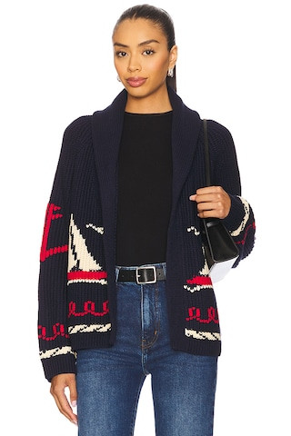 The Great Sailboat Lodge Cardigan in Dark Navy from Revolve.com | Revolve Clothing (Global)