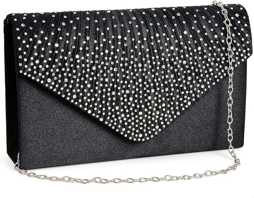 BBjinronjy Clutch Purse Evening Bag for Women Prom Sparkling Handbag With Detachable Chain for We... | Amazon (US)
