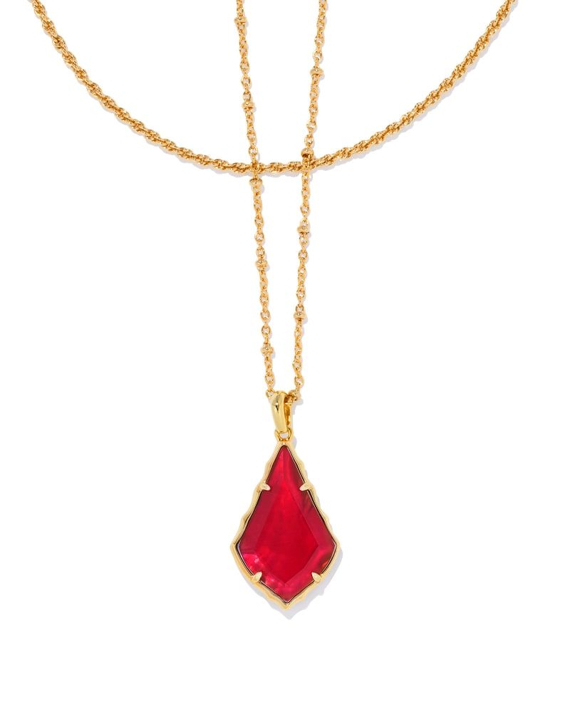 Faceted Alex Gold Convertible Necklace in Cranberry Illusion | Kendra Scott | Kendra Scott