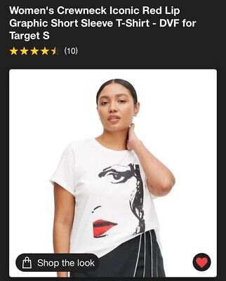 DVF x Target White Crewneck T-Shirt Tee Size S NWT Diane von Furstenberg | eBay US