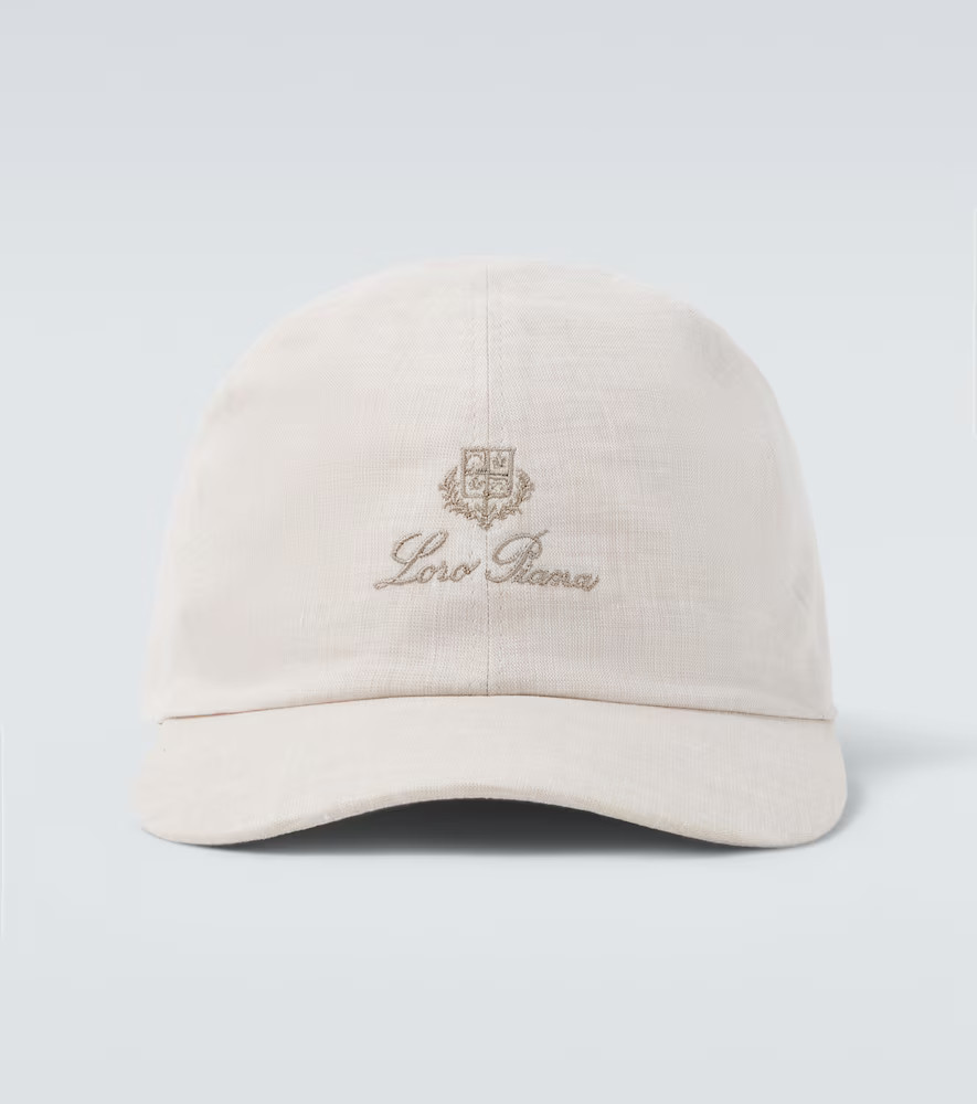 Loro Piana Logo linen baseball cap | Mytheresa (US/CA)