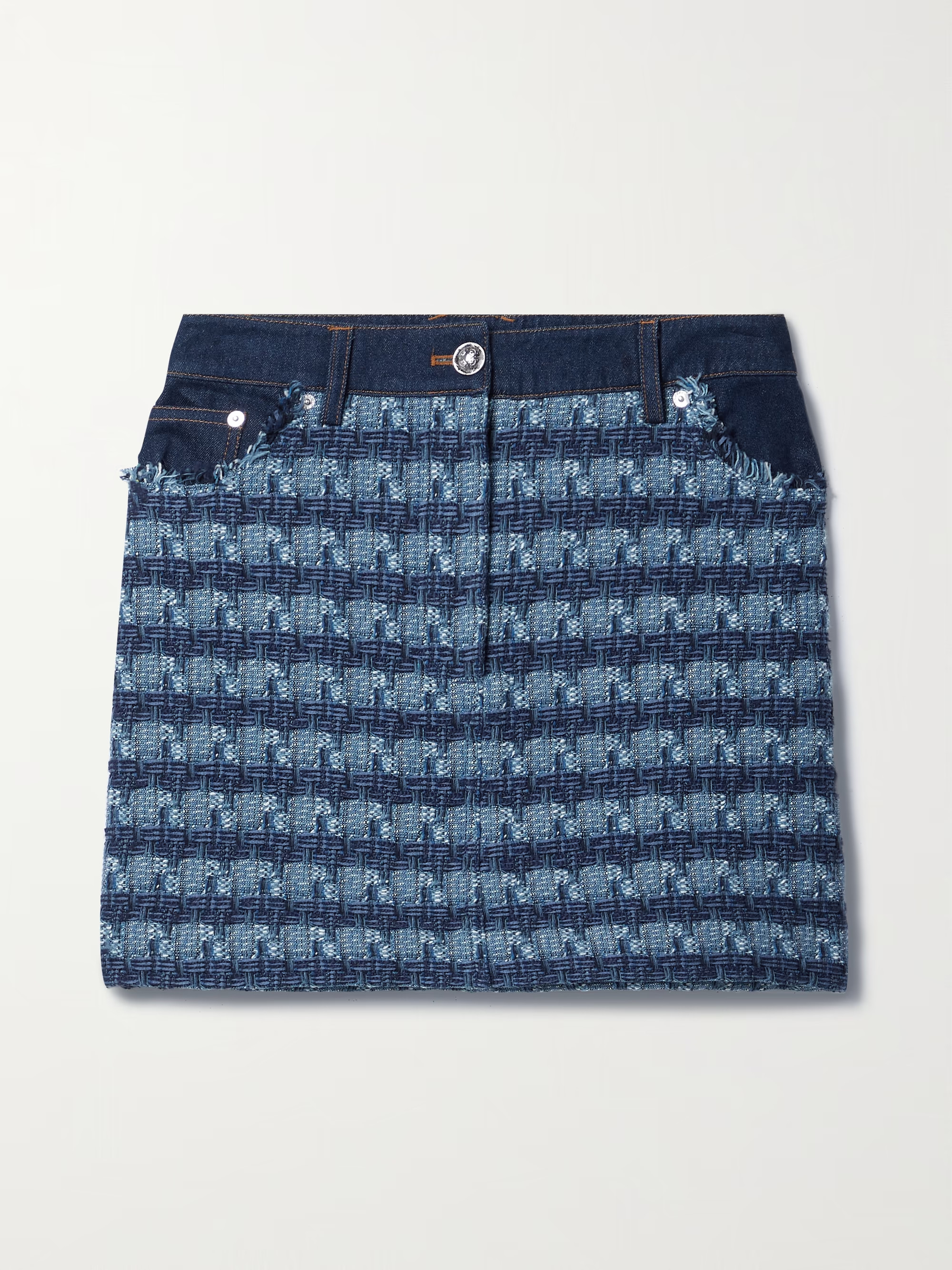 Trufino cotton-tweed and denim mini skirt | NET-A-PORTER (UK & EU)