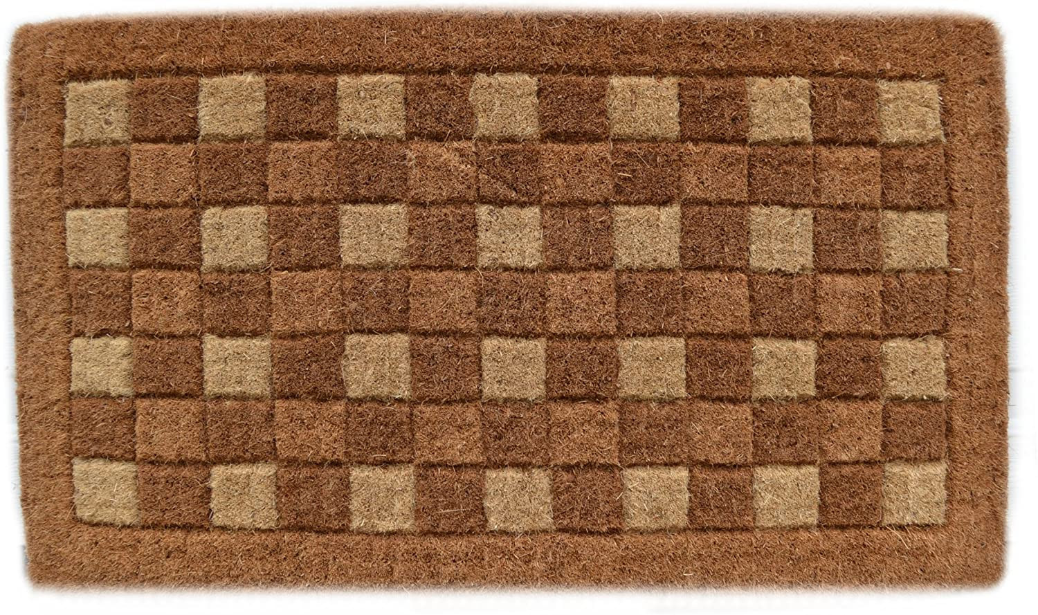 Imports Decor Traditional Coir Doormat, Checkerboard Pattern, 18-Inch by 30-Inch | Amazon (US)