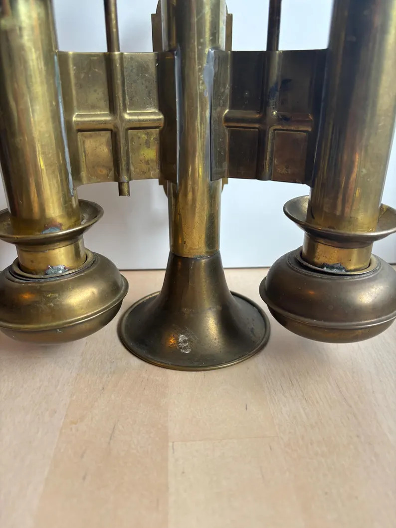 Beautiful Vintage Brass Railway Train Carriage Double Candle Holder Lamp Wall Sconce - Gothic Vic... | Etsy (US)