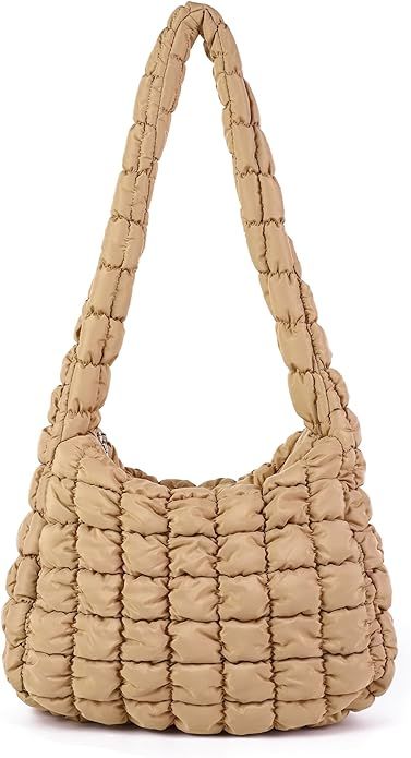 Rejolly Puffer Quilted Shoulder Bag for Women Puffy Bubble Tote Bag Lightweight Nylon Handbag Pad... | Amazon (US)