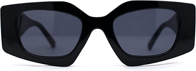 Womens Mod Narrow Rectangle Geometric Angular Sunglasses | Amazon (US)