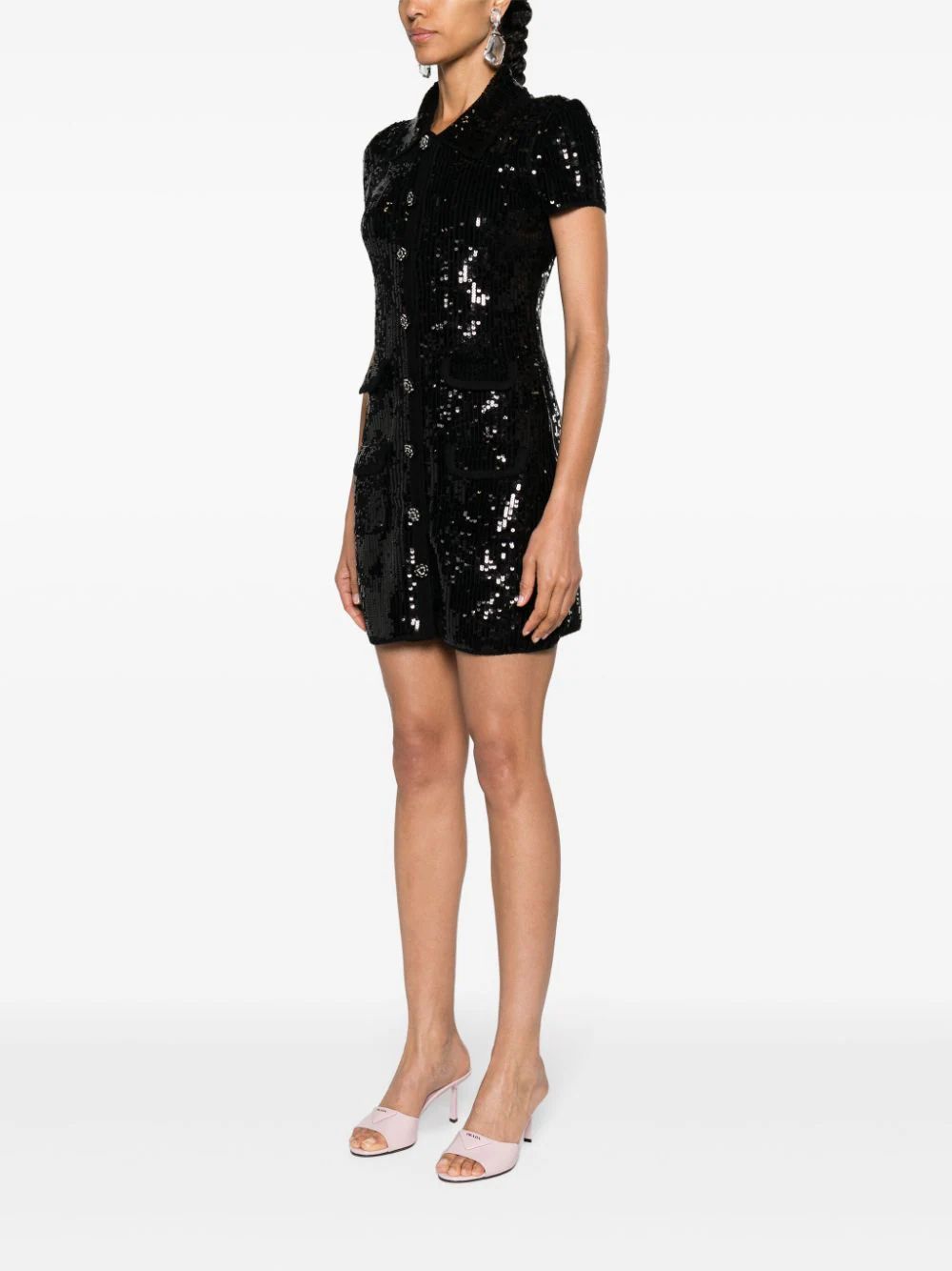 sequin-embellished knitted minidress | Farfetch Global