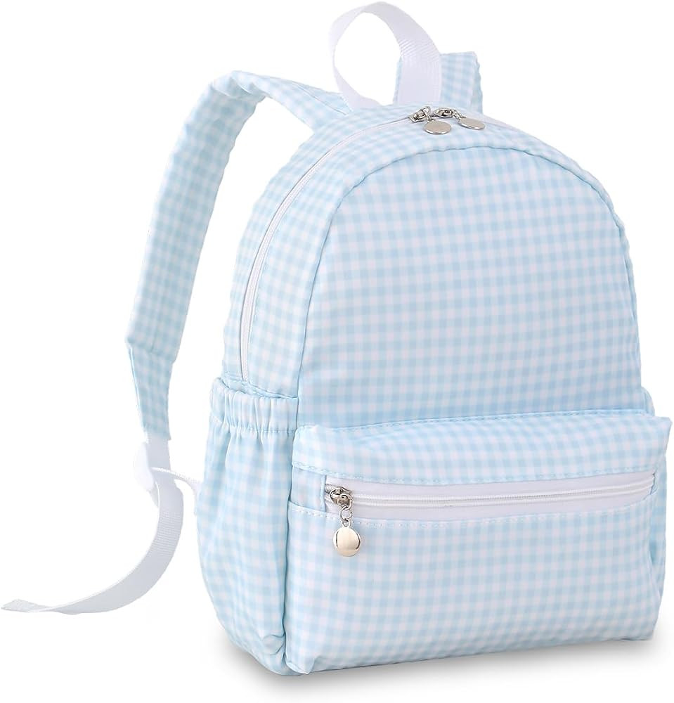 Toddler Backpack for Girls or Boys Ages 2-4, 12\u201d H Kids Preschool Gingham Bookbag, School Ba... | Amazon (US)