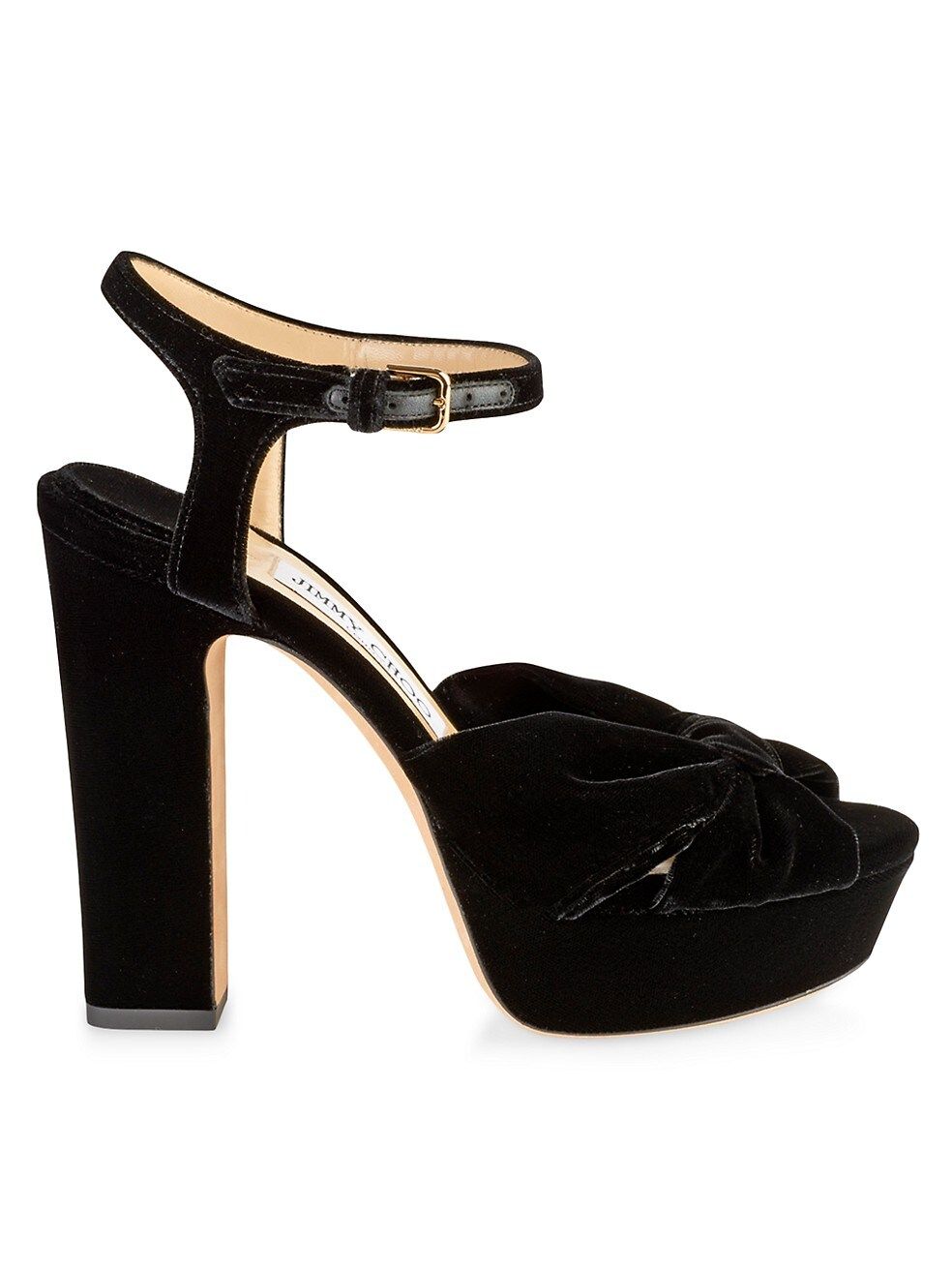 Jimmy Choo Heloise Velvet Platform Sandals | Saks Fifth Avenue