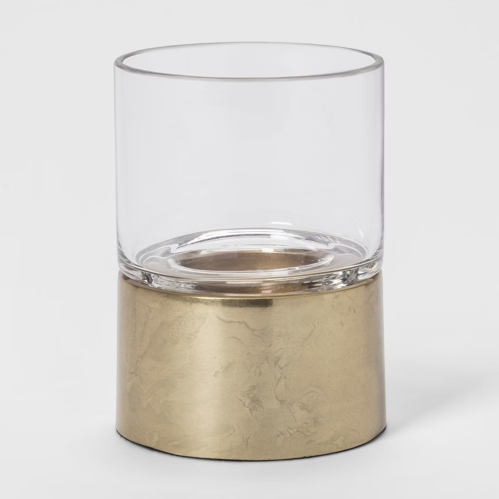 4.7"" x 3.5"" Hurricane Tealight Candle Holder Gold - Project 62 | Target