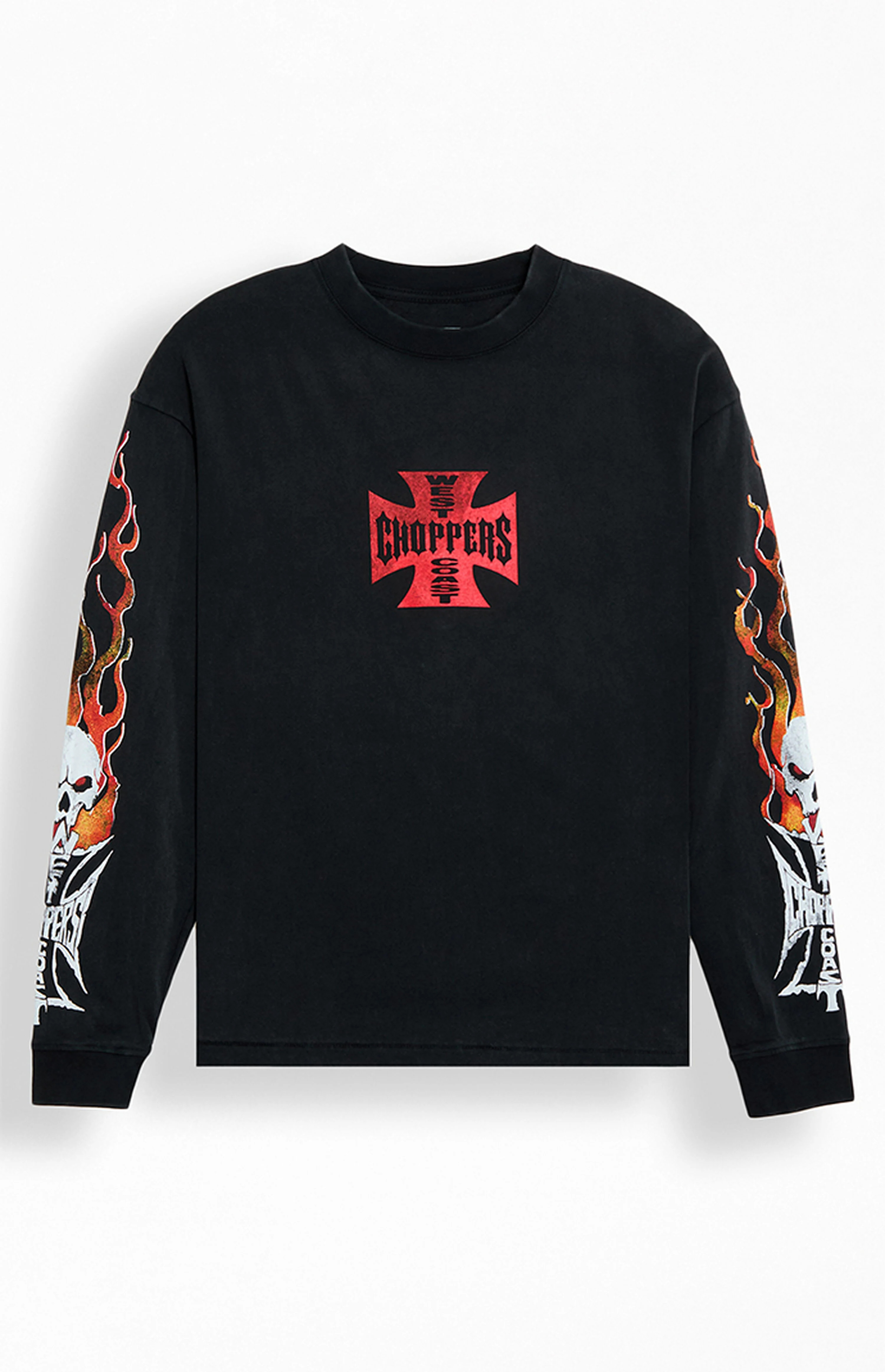 West Coast Choppers Flames Long Sleeve T-Shirt | PacSun