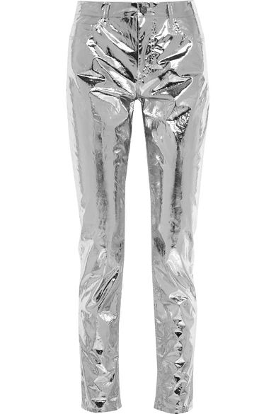 Jada metallic coated cotton-blend skinny pants | NET-A-PORTER (UK & EU)