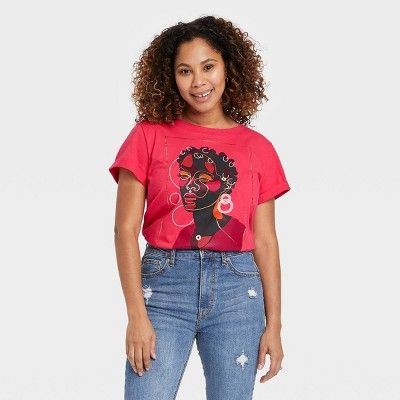 Black History Month Women's Family Moment Beautiful Woman Short Sleeve T-Shirt - Pink | Target