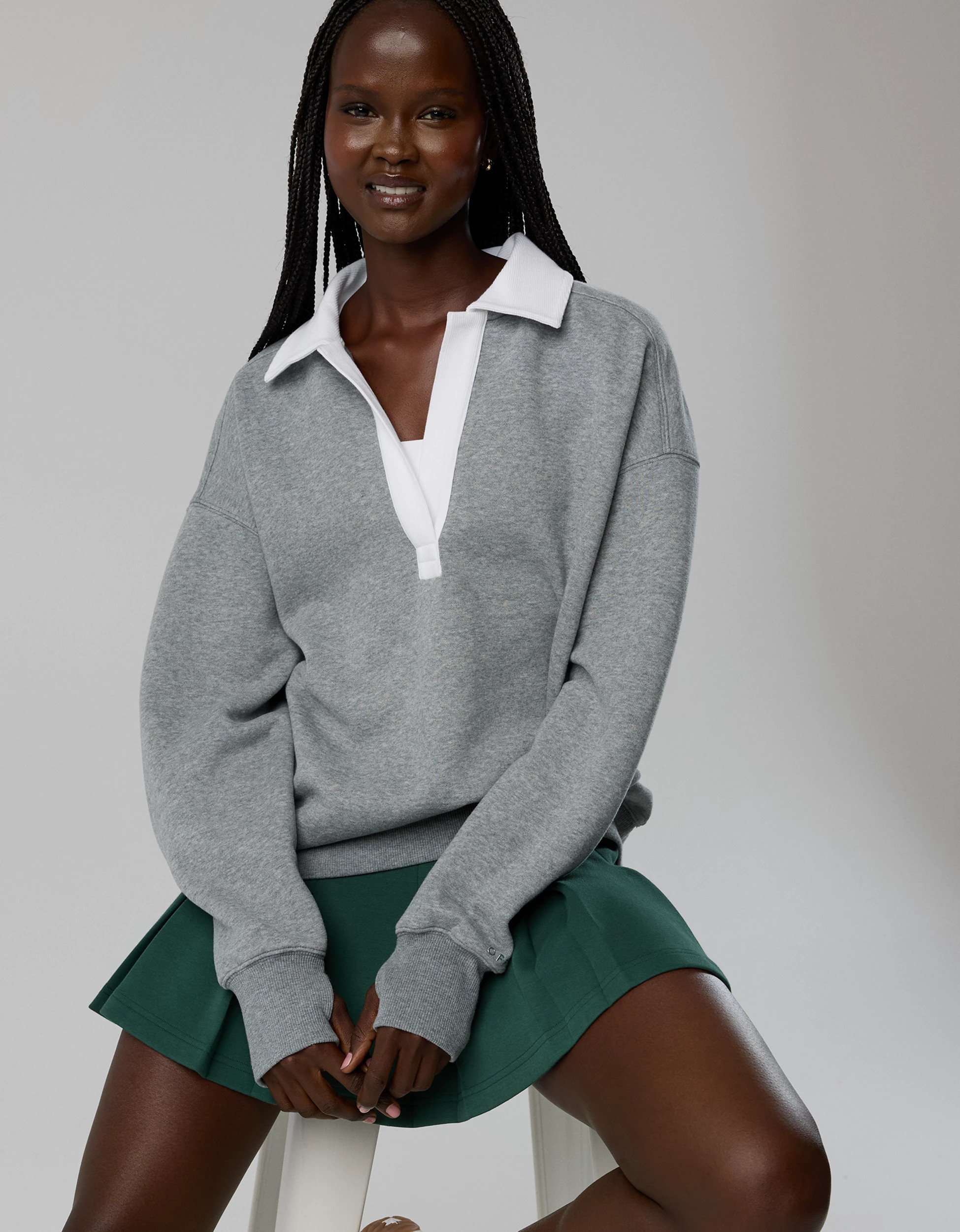 New + Matching Set OFFLINE By Aerie Cloud Fleece Polo Sweatshirt | American Eagle Outfitters (US & CA)