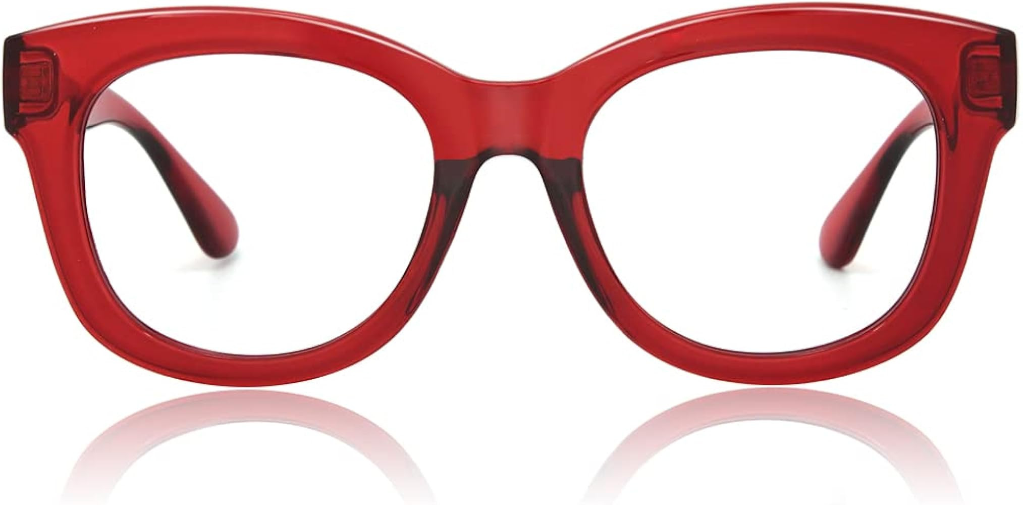 JiSoo Oversized Reading Glasses for Women Men, Stylish Designer Readers Women with Large Frame | Amazon (US)