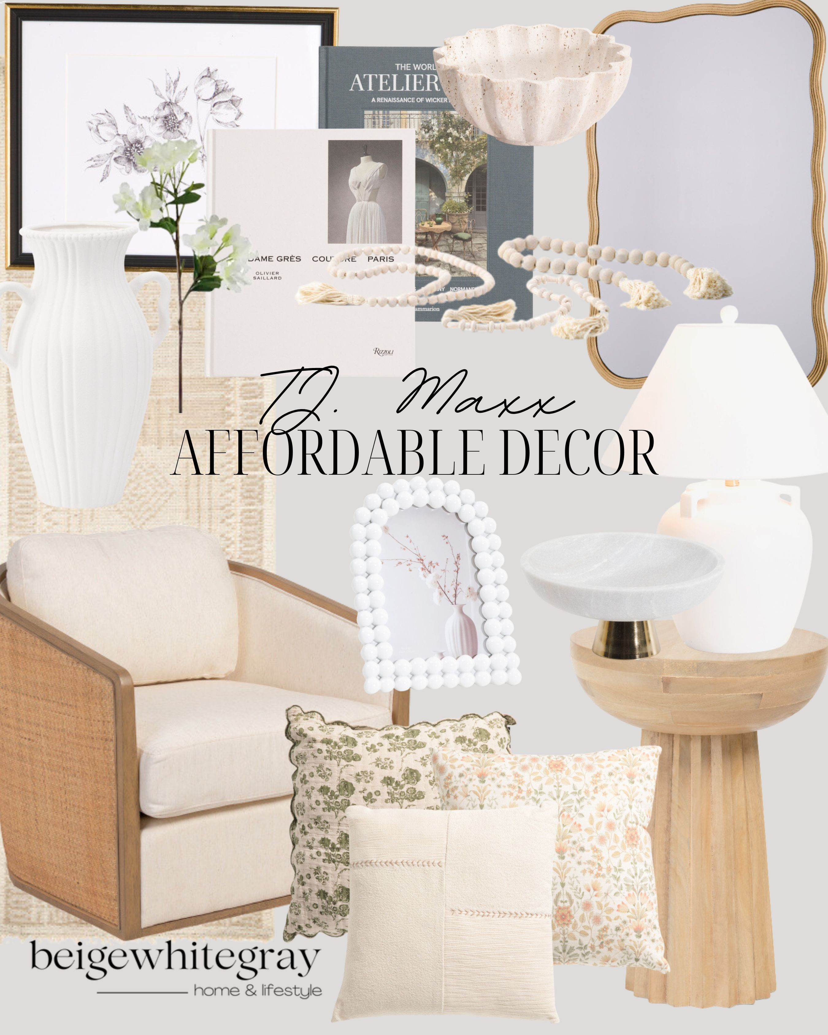 TJ.Maxx Home / TJ.Maxx Spring / Affordable Home Decor / Spring Home Decor / Spring Greenery / Faux Flower Arrangements / Fluted Vases / Decorative Trays / Light Linen Curtains / Pastel Throw Pillows / Spring Throw Pillows  / Textured Blankets / Woven Baskets / Fresh Floral Wreaths / Ceramic Tableware / Soft Area Rugs / Glass Candle Holders / Rattan Decor Accents / Travertine Decor / Spring Scented Candles / Spring Framed Art / Floral Art / Lightweight Bedding / Rustic Planters / Terracotta Pots / Seasonal Centerpieces / Minimalist Shelf Decor / Accent Mirrors / Open Weave Storage Baskets / Wood Bead Garlands / Decorative Bowls / Textured Vases / Neutral Spring / Organic Modern Decor / Brass Candlestick Holders / Marble Decorative Boxes / Linen Accents /  

 

#LTKSeasonal #LTKHome #LTKStyleTip