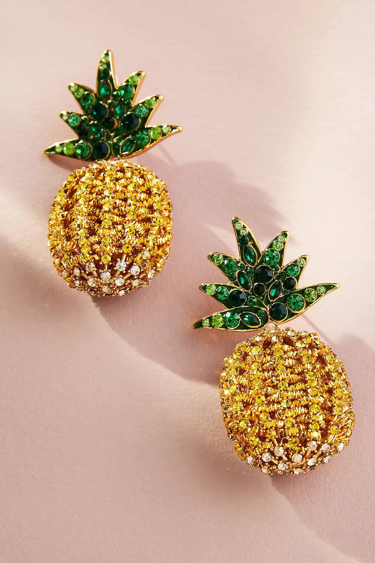 BaubleBar Pavé Pineapple Earrings | Anthropologie (US)