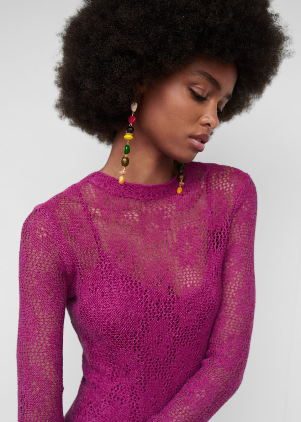 Ohrringe mit kombinierten perlen -  Damen | Mango Deutschland | MANGO (DE)