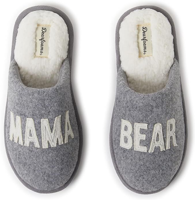 Dearfoams Women's Gifts for Mom Cute Cozy Mothers Day Mama Bear Slipper | Amazon (US)