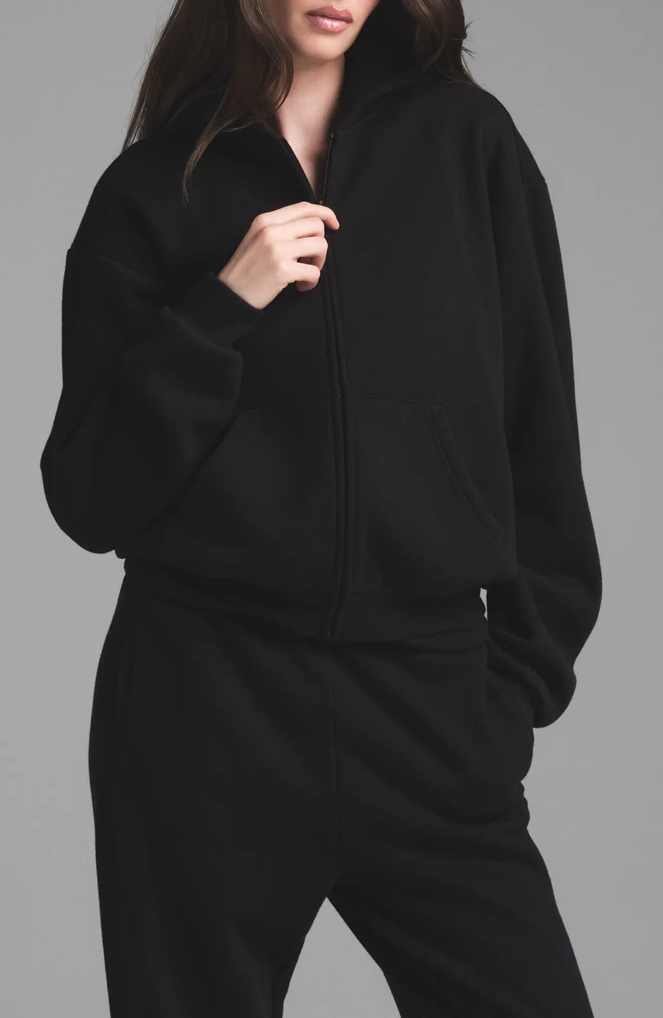 Cotton Fleece Blend Classic Zip-Up Hoodie (Women) | Nordstrom | Nordstrom