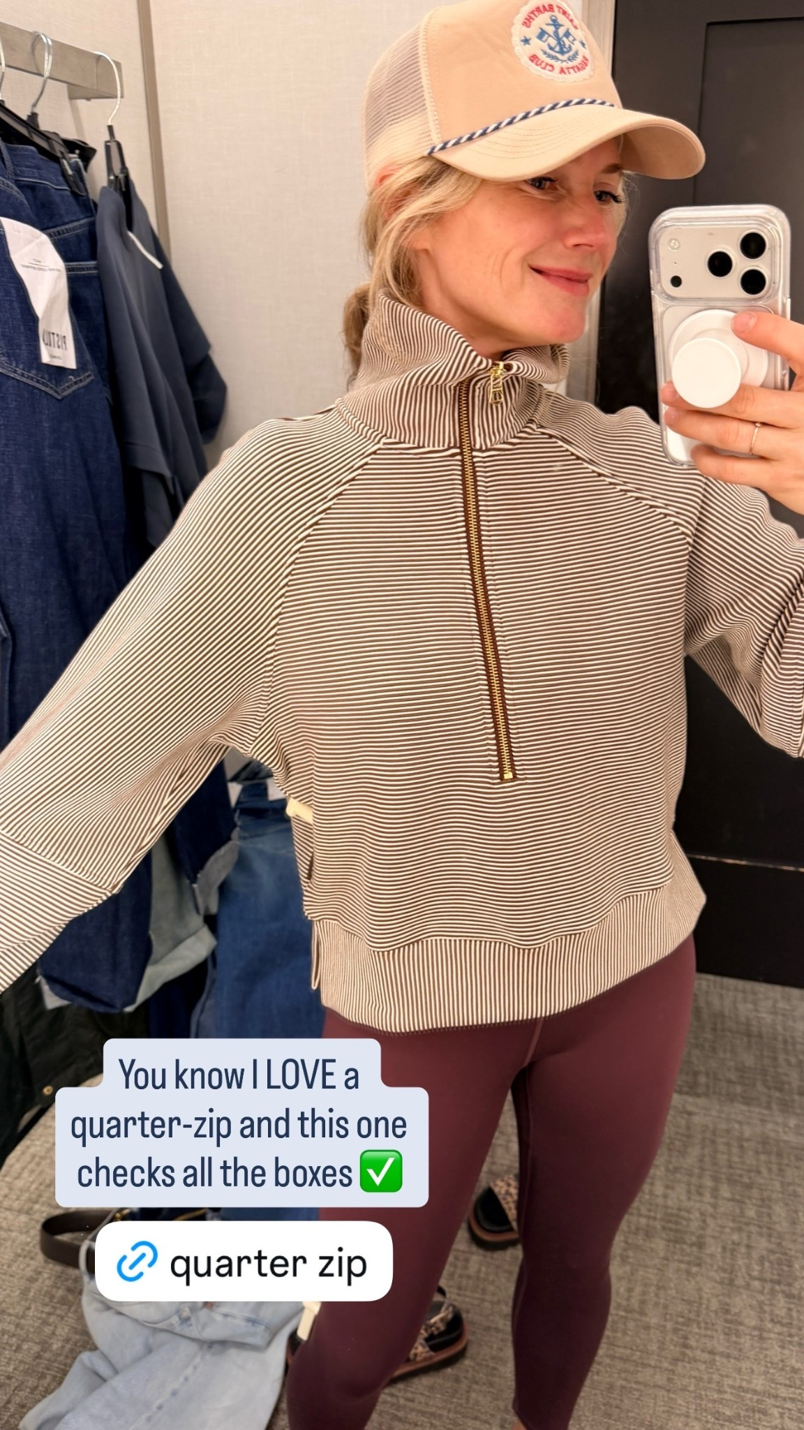 You know I LOVE a quarter-zip and this one checks all the boxes ✅