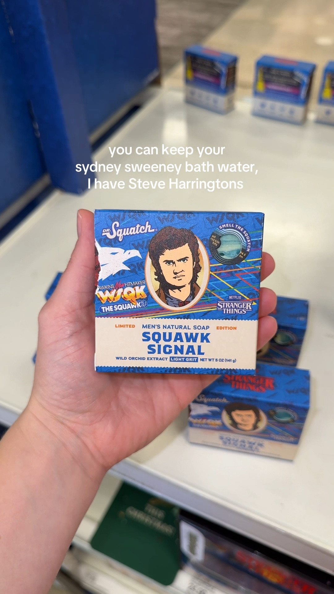 Stranger Things soap, Dr Squatch Stranger Things, Steve Harrington soap, Squawk Signal, Hawkins Hitmaker, Dr Squatch limited edition, Stranger Things Target find, Netflix collab soap, Steve Harrington merch, men’s natural soap, wild orchid scent, Dr Squatch Target, Hawkins themed display, Stranger Things Christmas gift, nostalgic 80s vibes, limited edition soap, collectible soap, Stranger Things merch, Target Stranger Things, gift for him, stocking stuffer idea, Hawkins style, retro soap packaging, pop culture collectible, trending Target find, viral Target find, Target holiday gift, Target toiletry find

#LTKGiftGuide #LTKHoliday #LTKBeauty