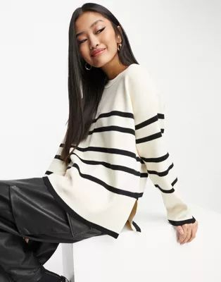 Vero Moda striped sweater in mono | ASOS (Global)