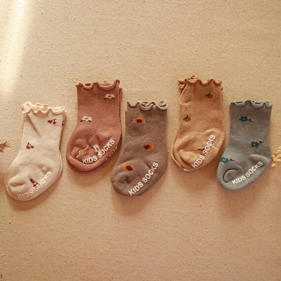 Boho Print Lettuce Trim Ankle Socks  Boho Baby Socks  - Etsy | Etsy (US)