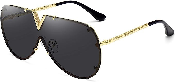 WOWSUN Oversized Sunglasses for Women Large Big Sunnies Shades UV protection | Amazon (US)