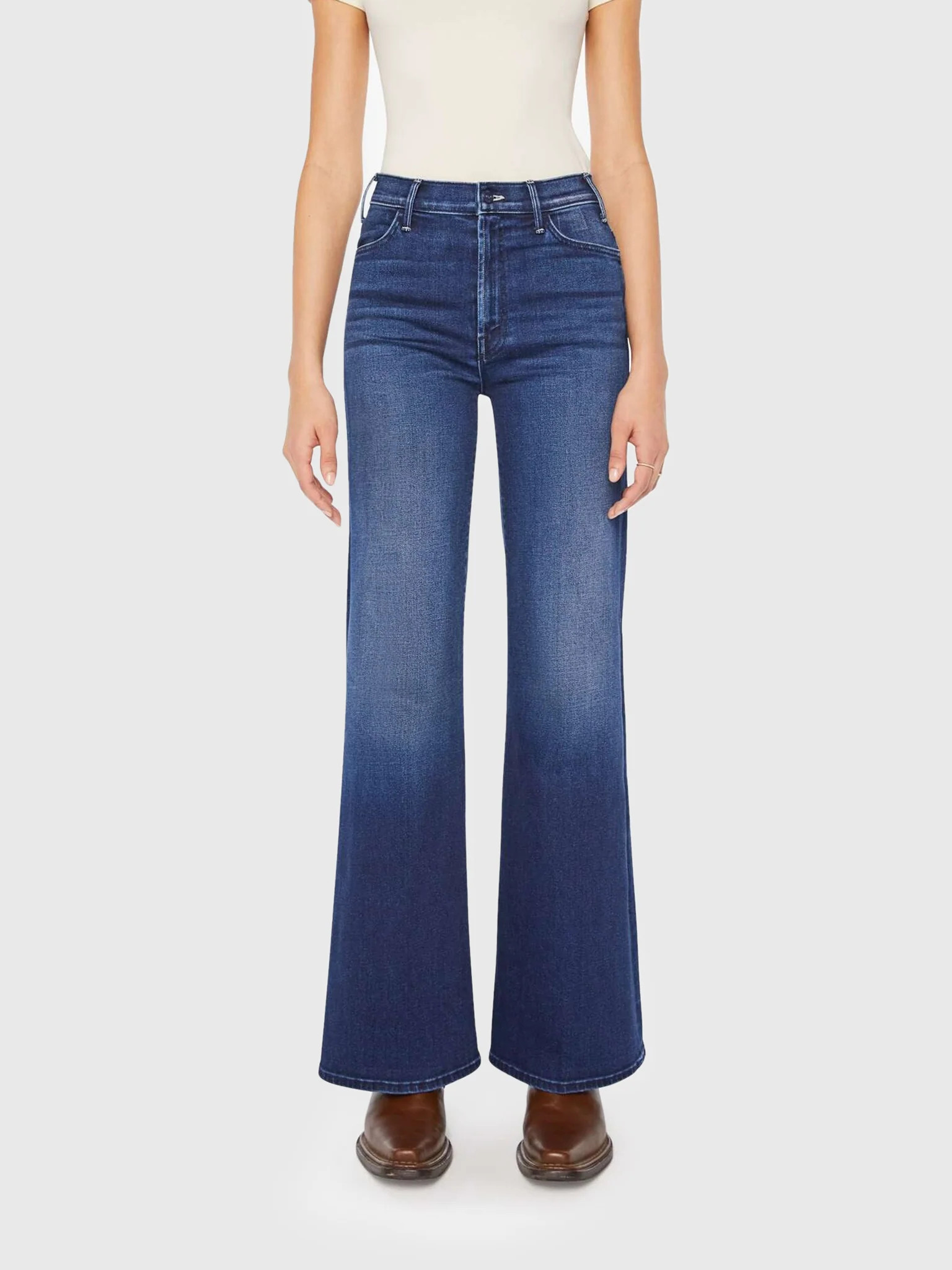 MOTHER
                      
                     Women's The Hustler Roller Sneak Jean | Saint Bernard
