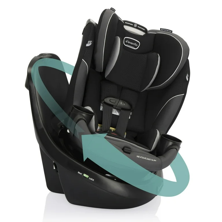 Evenflo Revolve360 Slim 2-in-1 Rotational Car Seat (Cambridge Black) - Walmart.com | Walmart (US)