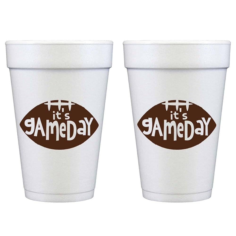 Football Tailgate - It's Gameday (Disposable Foam Cup 10 Pack) | Amazon (US)