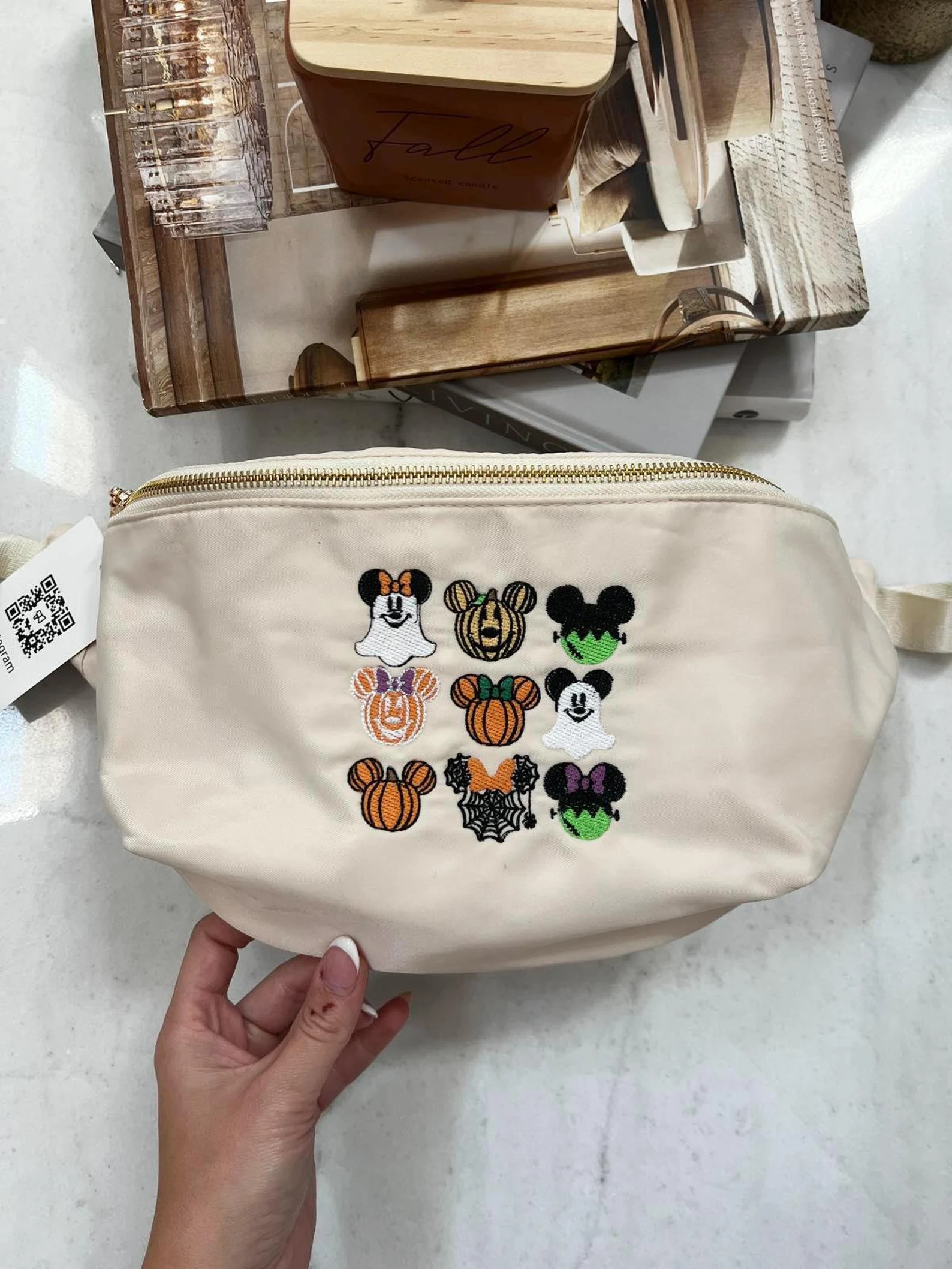 NEW Disneyland Halloween Embroidery JUMBO Fanny Pack Waist Bag Crossbody Bag Adult Travel Bag Emb... | Etsy (US)
