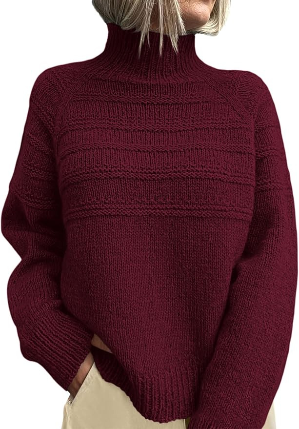 PRETTYGARDEN Women's Turtleneck Sweaters 2026 Fall Chunky Knit Pullover Long Sleeve Jumper Tops T... | Amazon (US)