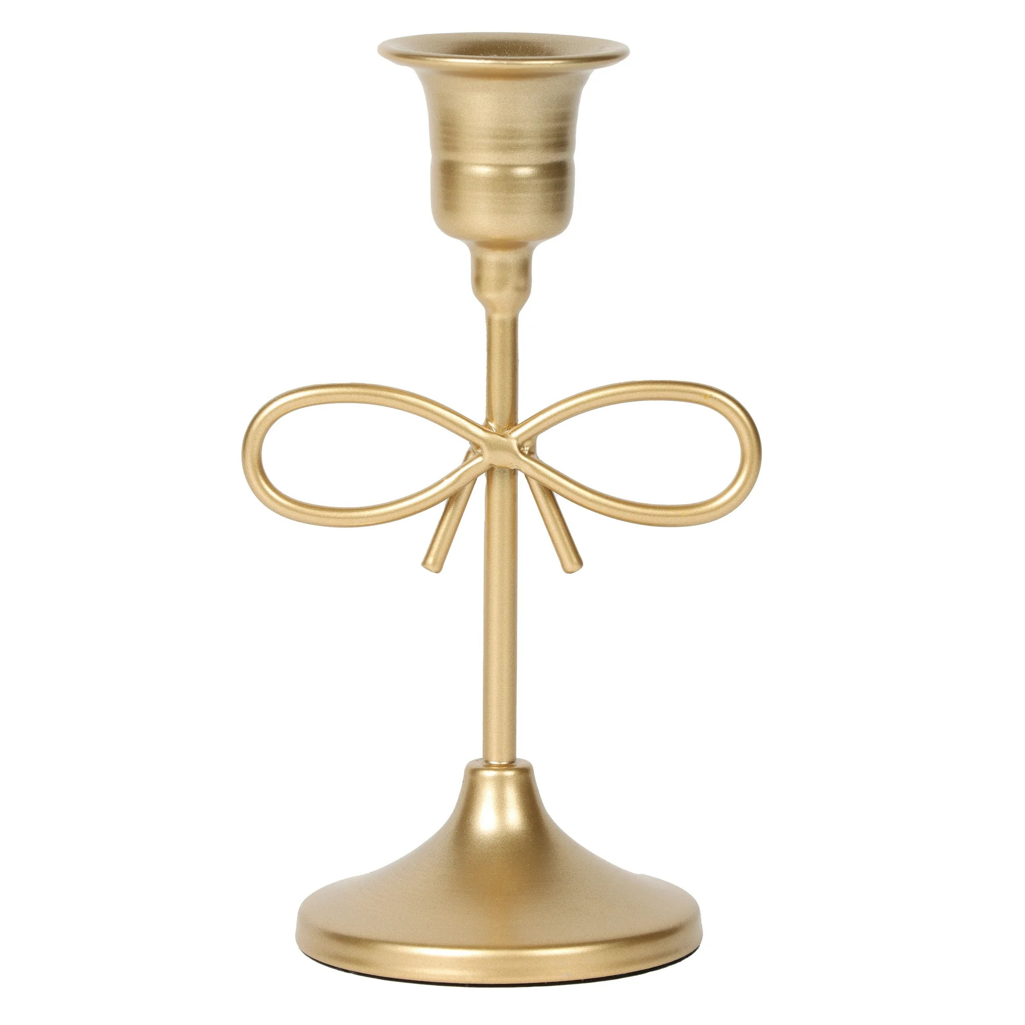 Home Decor Collection Sterling & Noble Home Gold Metal 5.91" Indoor Tabletop Taper Candleholder w... | Walmart (US)